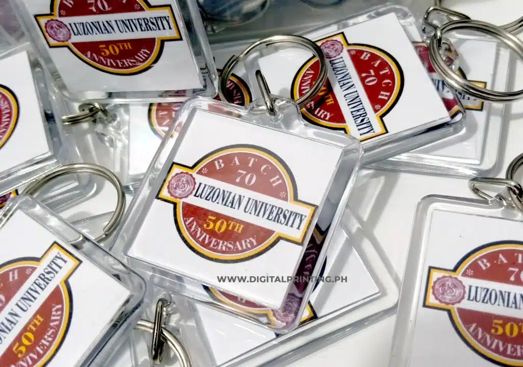 square custom acrylic keychains photo insert at DigitalPrinting.Ph