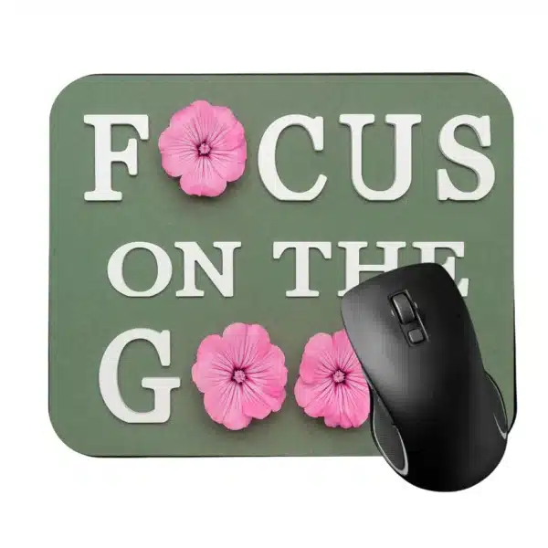 custom mouse pad in green with a printed text quote, from digitalprinting.ph