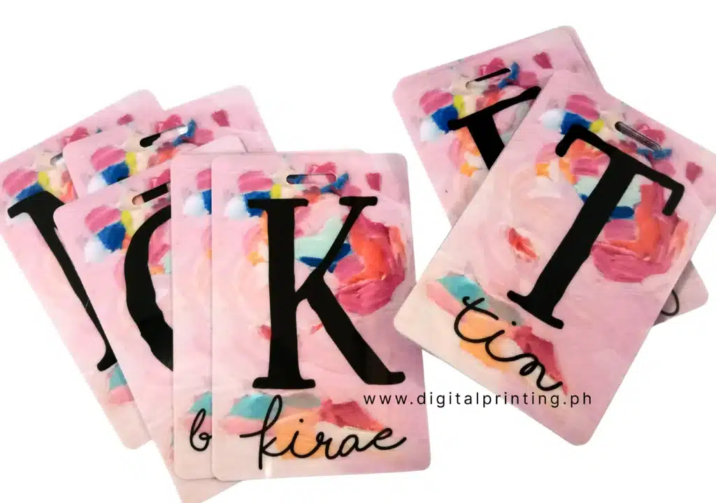 custom pvc bag tags with initials by DigitalPrinting.Ph
