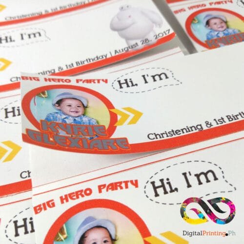 sticker name tag printing