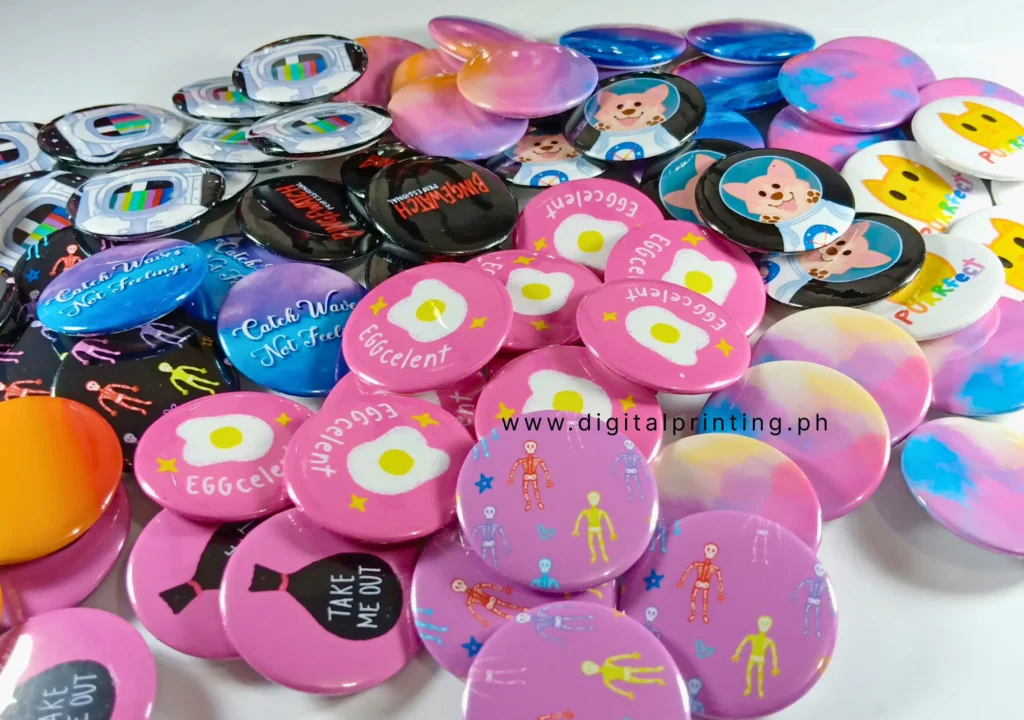 colorful custom button pins 32 mm (1.25 inch) at DigitalPrinting.Ph
