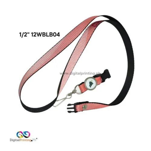 Custom 1/2-inch lanyard with buckle and logo button or id lace for functionality and style, by DigitalPrinting.Ph.