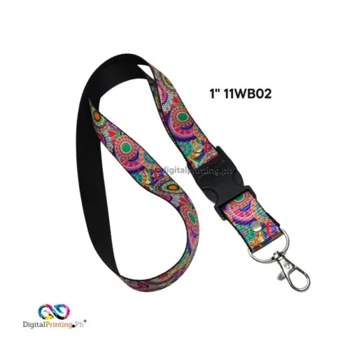 Custom 1-inch lanyard with buckle attachment for added convenience, printed by DigitalPrinting.Ph.