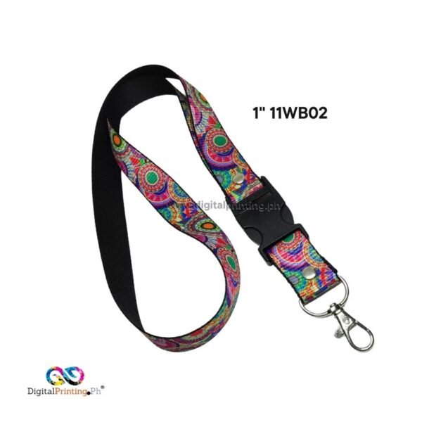 Custom 1-inch lanyard with buckle attachment for added convenience, printed by DigitalPrinting.Ph.