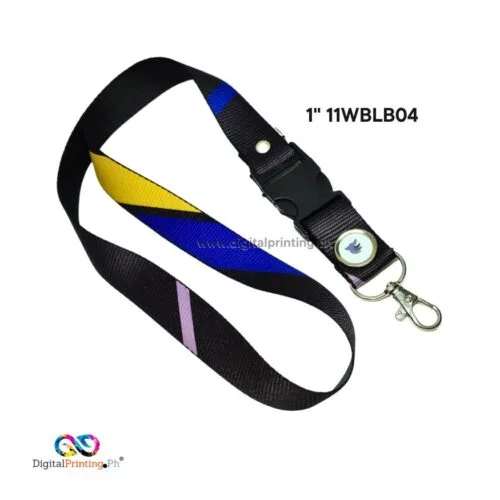 Custom 1-inch lanyard with buckle and logo button for functionality and style, by DigitalPrinting.Ph.