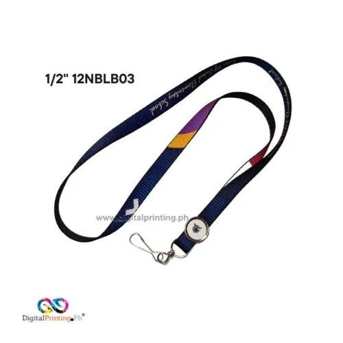 Custom 1/2-inch lanyard with logo button or badge holder for enhanced branding, made by DigitalPrinting.Ph.