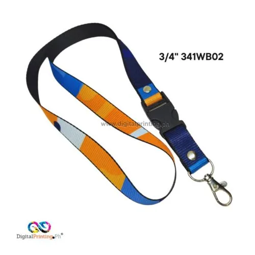 Custom 3/4-inch lanyard with buckle attachment for added convenience, printed by DigitalPrinting.Ph.