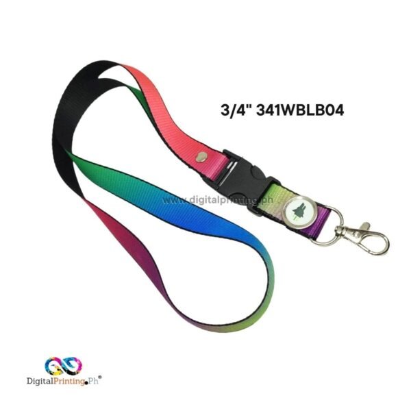 Custom 3/4-inch lanyard with buckle and logo button for functionality and style, by DigitalPrinting.Ph.