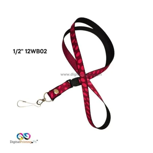 Custom 1/2-inch lanyard with buckle attachment for added convenience, printed by DigitalPrinting.Ph.