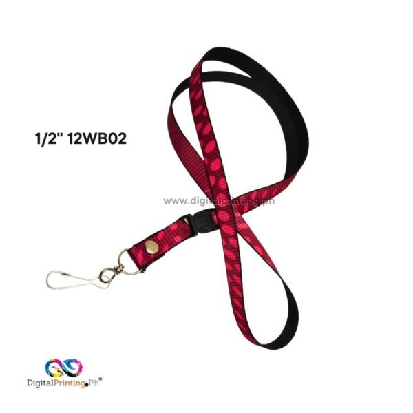 Custom 1/2-inch lanyard with buckle attachment for added convenience, printed by DigitalPrinting.Ph.