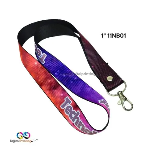 Custom 1-inch lanyard without buckle, high-quality sublimation printing by DigitalPrinting.Ph.