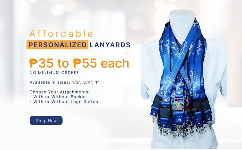 Printing Service – Mannequin Wearing a Customized Lanyard (Actual Order)