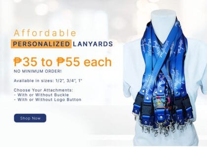 Printing Service – Mannequin Wearing a Customized Lanyard (Actual Order)