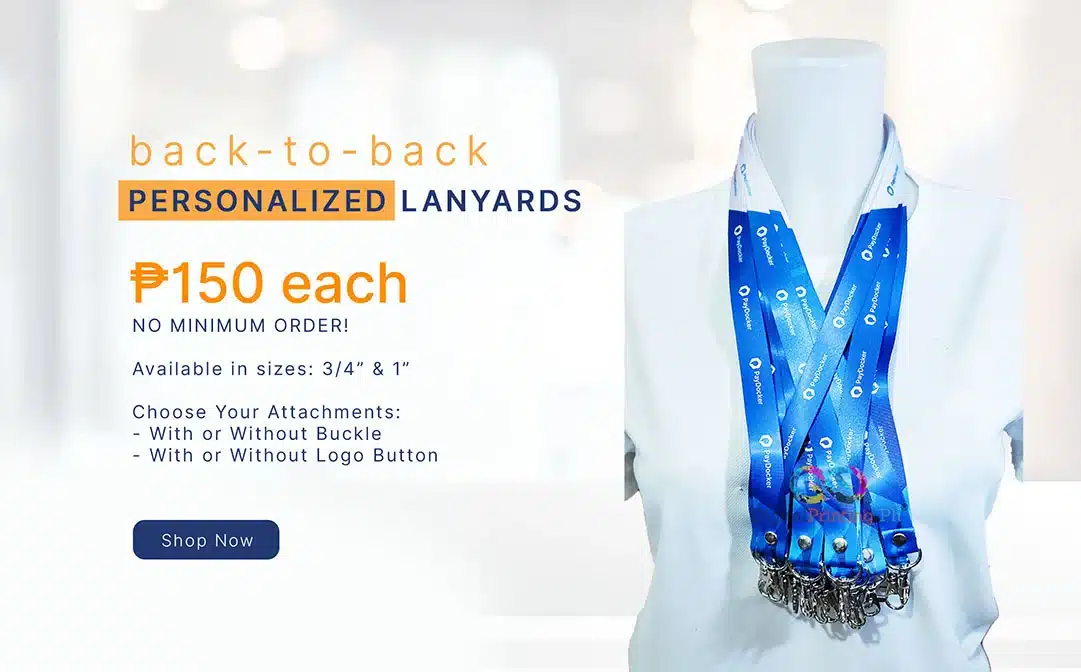 Printing Service – Back-to-Back Lanyard on Mannequin (Actual Finished Order)